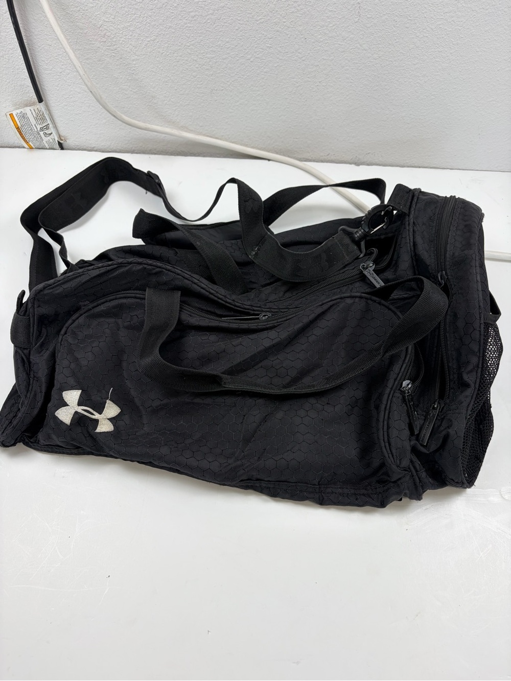 Under Armour Black Men’s Duffel Bag with White Logo
